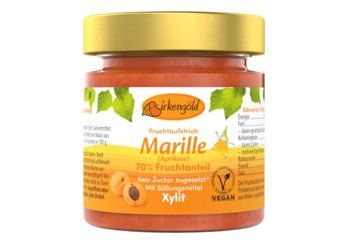 Birkengold Apricot Jam with Xylitol 200g organic