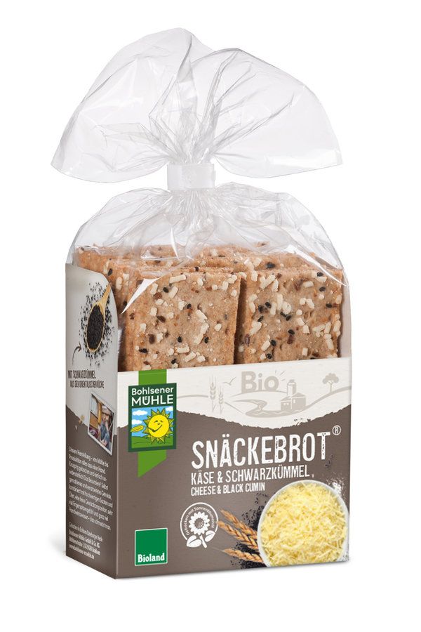 Bohlsener Mühle Snäckebrot černý kmín a sýr 200g bio