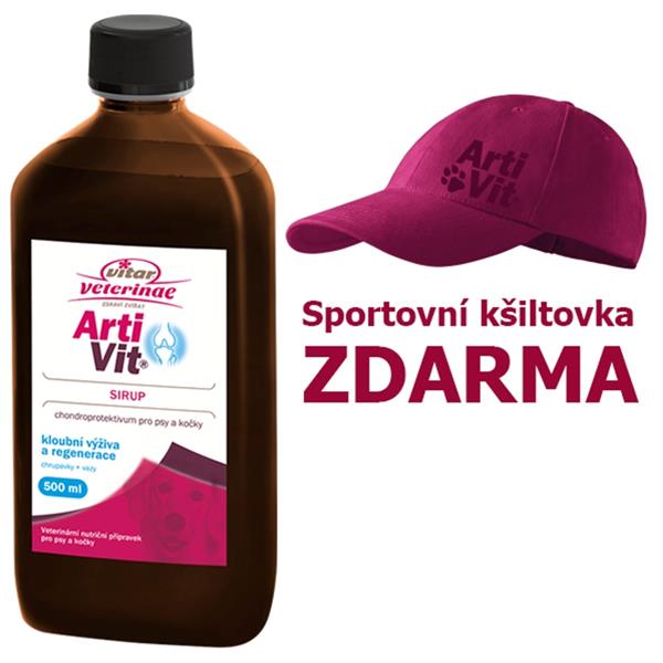 Vitar Veterinae s.r.o. Artivit sir. 500 ml + kšiltovka vínová zdarma