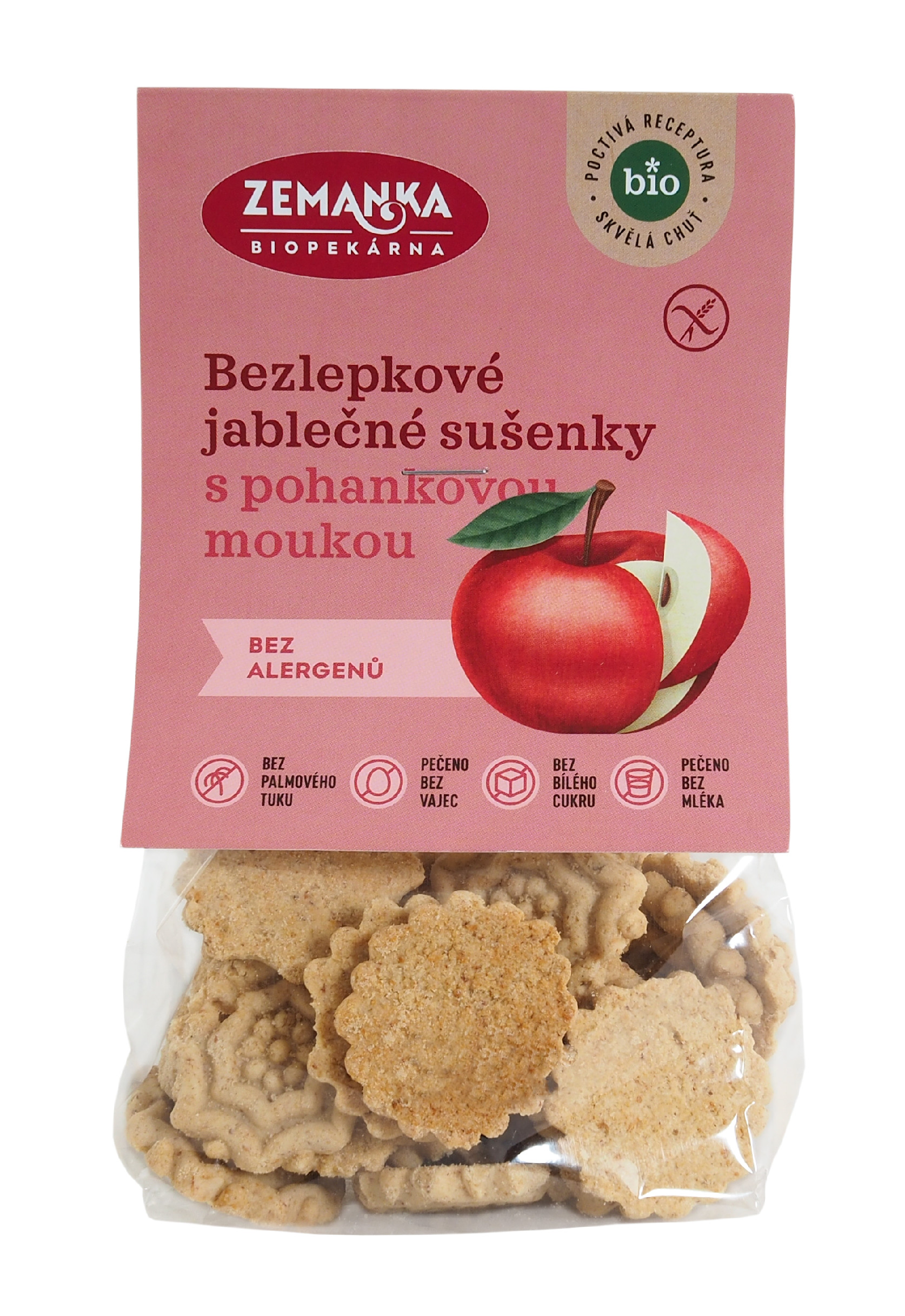 Sušenky pohankovo - jablečné bezlepkové 100 g BIO ZEMANKA