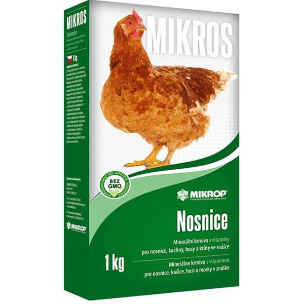 MIKROP ČEBÍN a.s. Mikros Nosnice - minerální krmivo s vitamíny 1kg