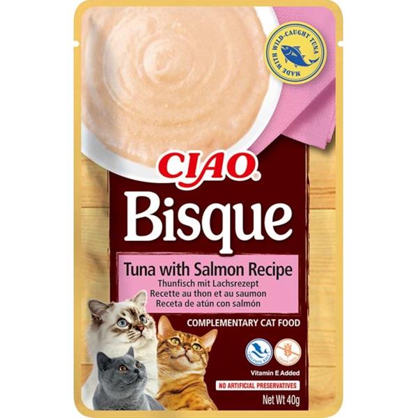 INABA-FOODS (EUROPE) GmbH Inaba Ciao Bisque tuňák a losos 40 g