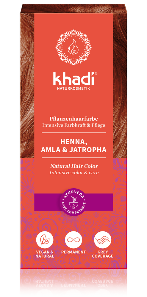 Khadi Henna, Amla & Jatropha barva na vlasy 100g eco