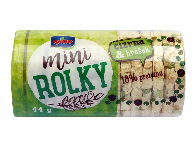 Mini rolky cizrna + hrášek bezl. 44g RACIO