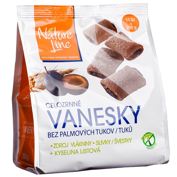 Nature Sušienky celozrnné Vanesky so slivkami 200g