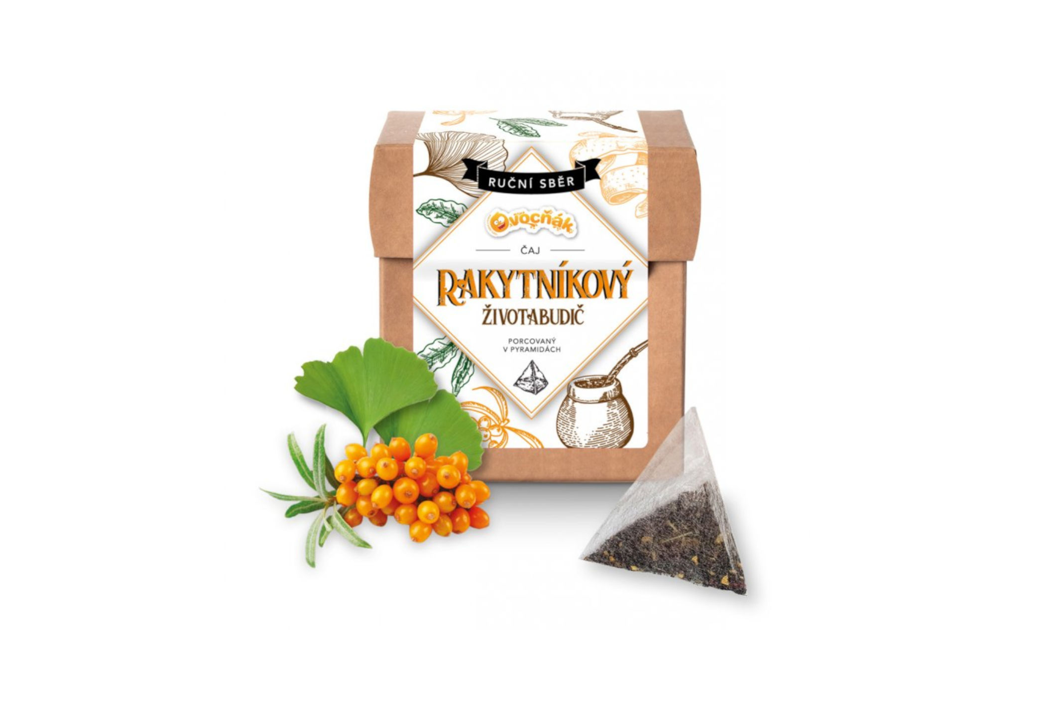 Čaj ovocný rakytníkový životabudič 12 x 4 g OVOCŇÁK