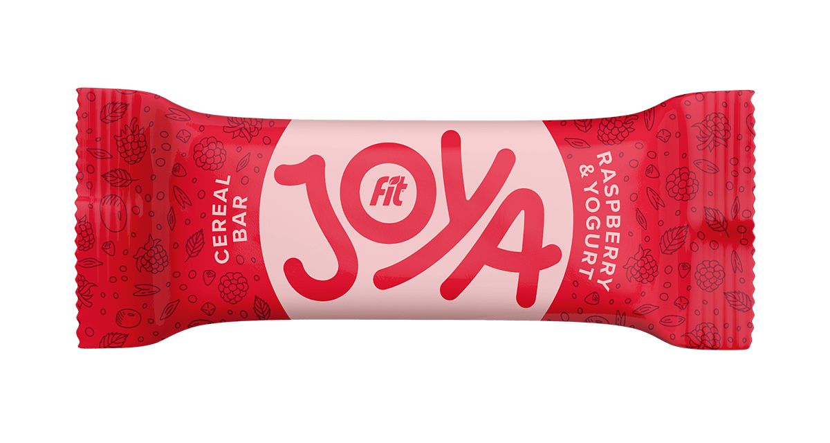 ÚSOVSKO FOOD Tyčinka cereální s malinami v jog. polevě 40g FIT JOYA