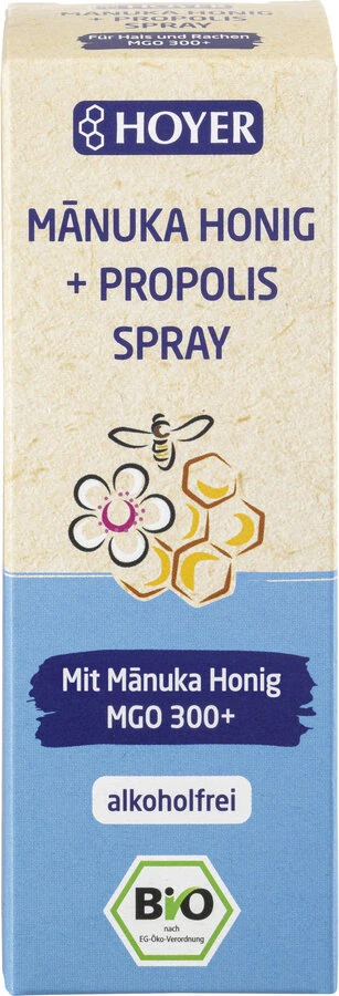 Hoyer Propolisový sprej s manuka medem 20 ml bio