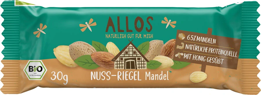 Allos Ořechová tyčinka s mandlemi 30 g bio