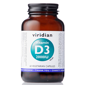 Viridian Vitamin D3 2000iu 60 kapslí