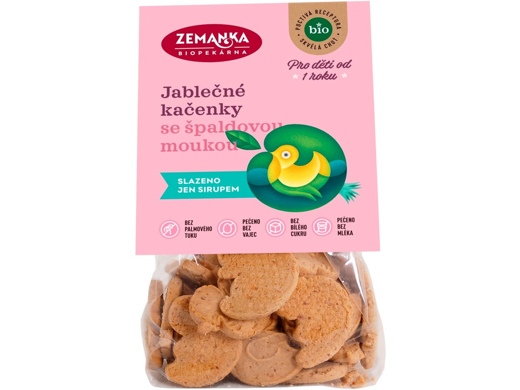 Biopekárna Zemanka Bio Jablečné kačenky se špaldovou moukou 100 g