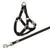 Ham din nailon cu lesa pentru pisica 26-37cm/10mm, 1.20m