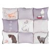 Colorful soft mat PATCHWORK cat 55 x 45 cm gray