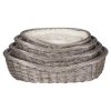 Prútený kôš sivý, s flísovým vankúšom DOPREDAJ
