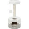 Single-tier round scratching post NURIA 71 cm, - white/gray