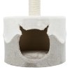 Single-tier round scratching post NURIA 71 cm, - white/gray