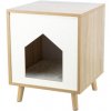 Holz-Hundehütte ISA auf Beinen 40 x 50 x 40 cm, hellbraun/weiß