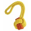 Kombinovaný Monty míč přírodní guma a bavlna s poutkem HipHop (Velikost Monty míče ø 6,5 cm/ 24 cm, žluto/oranžová)