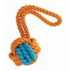Kombinovaný Monty míč přírodní guma a bavlna s poutkem HipHop (Velikost Monty míče ø 6,5 cm/ 24 cm, žluto/oranžová)