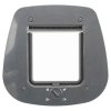 Cat flap, 4-way, for glass doors, 27x26cm, grey