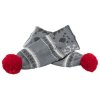 Set Weihnachtsschals mit Bommel 2x S (50cm), M (70 cm), L (90 cm)