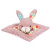 JUNIOR snuggler - plush pet, square with rabbit head 13 x 13 cm