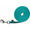 Rubberized tracking leash - turquoise