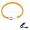 LED obojok dobíjací Karlie, oranžová 35 cm