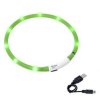 LED obojok dobíjací Karlie, zelená 75 cm
