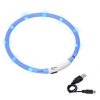 LED obojok dobíjací Karlie, modrá 75 cm