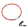 LED-Halsband wiederaufladbar Karlie, orange 75 cm