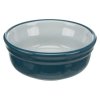 Kerámia tálak készlet fém állványban, 2 × 0,25 l/ø 13 cm, benzin/szürke