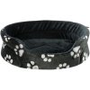Pelech JIMMY oválný černý s tlapkami (Velikost pelechu JIMMY 85 x 75 cm)