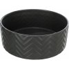 Keramická miska vroubkovaná, černá (Velikost keramické misky 0,4 l/ ø 13 cm)