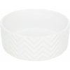 Keramická miska vroubkovaná, bílá (Velikost keramické misky 0,4 l/ ø 13 cm)