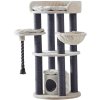 Nobby Arda double scratching post cream with black trunks 138cm