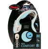 Flexi New Comfort M vodítko lanko 8m/20kg světle modrá