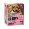 Bozita Cat bucati in jeleu cu carne de vita tocata, tetrapak 370 g