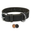 RUSTIC kožený obojek Heartbeat - černá (Velikost obojku RUSTIC HEARTBEAT L-XL:55-65cm/40mm)