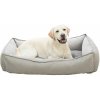 Bed LENI rectangle with edge, sand/gray