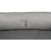 Bed LENI rectangle with edge, sand/gray