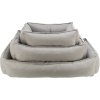 Bed LENI rectangle with edge, sand/gray
