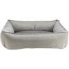 Bed LENI rectangle with edge, sand/gray