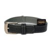 Nobby Pacific leather collar grey trim ML 52cm