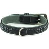 Nobby Pacific Deluxe obojok so Swarovski kryštálom S 37cm sivá
