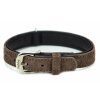 Nobby VELOURS suede leather collar ML 52cm brown
