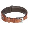 Nobby Cerro leather collar with studs 40cm brown