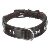 Nobby Cerro leather collar with studs 45cm black