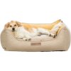 Rectangular bed LONA, sand/yellow