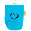 Vrecko na vrecká suchý zips výšivka srdca sv.modrá